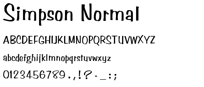 Simpson Normal font